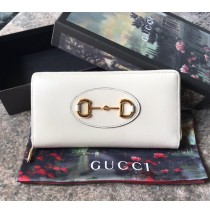 Gucci Horsebit 1955 Zip Around Wallet GU-W621889L-cream