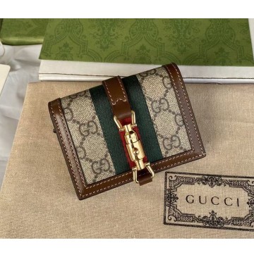 Gucci Jackie 1961 card case wallet GU-W645536C-brown