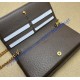 Gucci Horsebit 1955 wallet with chain GU621892C-brown