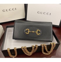 Gucci Horsebit 1955 wallet with chain GU621892L-black