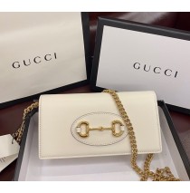 Gucci Horsebit 1955 wallet with chain GU621892L-cream