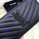Saint Laurent Cassandre Matelasse Zip Around Wallet In Grain De Poudre Embossed Leather YW358094-C-black