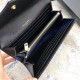 Saint Laurent Cassandre Matelasse Large Flap Wallet in Grain De Poudre Embossed Leather YW372264-A