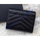 Saint Laurent Cassandre Matelasse Compact Tri Fold Wallet In Quilted Lambskin YW403943-C