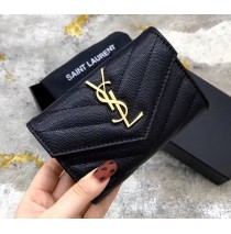 Saint Laurent Cassandre Matelasse Small Envelope Wallet In Lambskin YW414404-A