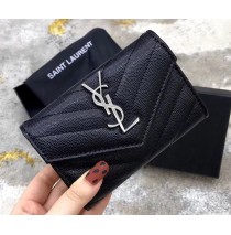 Saint Laurent Cassandre Matelasse Small Envelope Wallet In Lambskin YW414404-B