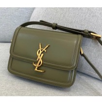 Saint Laurent Solferino Small Satchel In Box Leather YSL634306-green