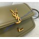 Saint Laurent Solferino Small Satchel In Box Leather YSL634306-green