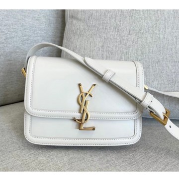 Saint Laurent Solferino Small Satchel In Box Leather YSL634306-white