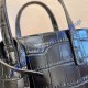 Saint Laurent Paris Mini Toy Shopping in Crocodile-Embossed Leather YSL712367-black