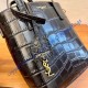 Saint Laurent Paris Mini Toy Shopping in Crocodile-Embossed Leather YSL712367-black