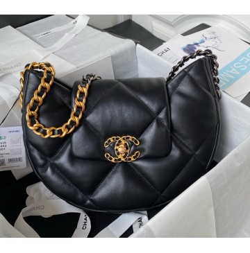 Chanel 19 Hobo Bag C4638-black