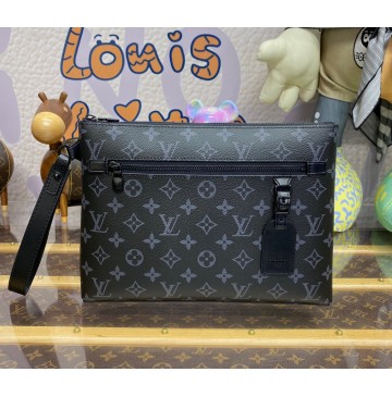 Louis Vuitton Monogram Eclipse Takeoff Pouch M40505-black