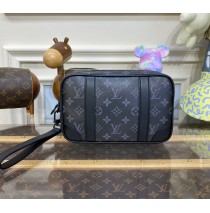 Louis Vuitton Monogram Eclipse Pochette Kasai M82076-black