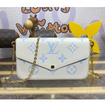 Louis Vuitton Monogram Empreinte Félicie Pochette M83025-candy-blue