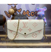 Louis Vuitton Monogram Empreinte Félicie Pochette M83025-candy-pink