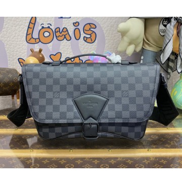 Louis Vuitton Damier Graphite Montsouris Messenger N46685-black