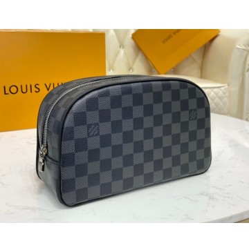 Louis Vuitton Damier Graphite Toiletry Kit N47527-black