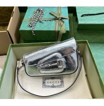 Gucci Horsebit 1955 Mini Shoulder Bag GU774209L-silver