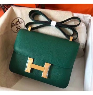 Hermes Lindy Constance 24cm H4423G-Malachite