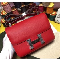 Hermes Lindy Constance 24cm H4423W-Rouge-Casaque