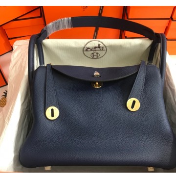 Hermes Lindy 26cm H6626G-Bleu-Abysse