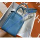 Hermes Lindy 26cm H6626W-Bleu-Jean