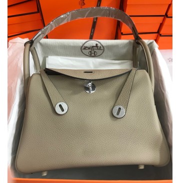 Hermes Lindy 26cm H6626W-Gris-Tourterelle