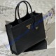 Prada Medium Leather Prada Symbole bag with topstitching PD1BA378-black