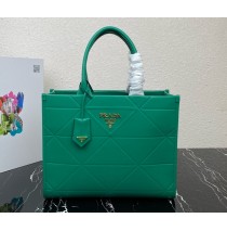 Prada Medium Leather Prada Symbole bag with topstitching PD1BA378-green