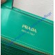 Prada Medium Leather Prada Symbole bag with topstitching PD1BA378-green