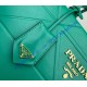 Prada Medium Leather Prada Symbole bag with topstitching PD1BA378-green