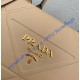 Prada Medium Leather Prada Symbole bag with topstitching PD1BA378-tan