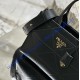 Prada Small Leather Prada Symbole bag with topstitching PD1BA379-black