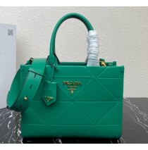 Prada Small Leather Prada Symbole bag with topstitching PD1BA379-green