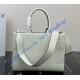 Prada Small Leather Prada Symbole bag with topstitching PD1BA379-white