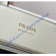 Prada Small Leather Prada Symbole bag with topstitching PD1BA379-white