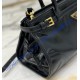 Prada Medium leather handbag with long handles PD1BA426-LS-black