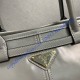 Prada Medium leather handbag with short handles PD1BA426-SS-gray