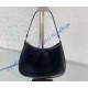 Prada Cleo brushed leather shoulder bag PD1BC499-black