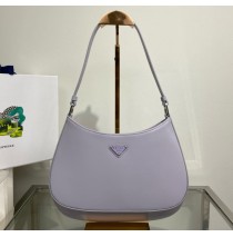 Prada Cleo brushed leather shoulder bag PD1BC499-light-purple