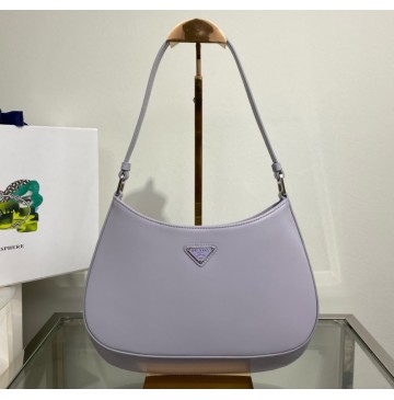 Prada Cleo brushed leather shoulder bag PD1BC499-light-purple