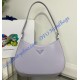 Prada Cleo brushed leather shoulder bag PD1BC499-light-purple