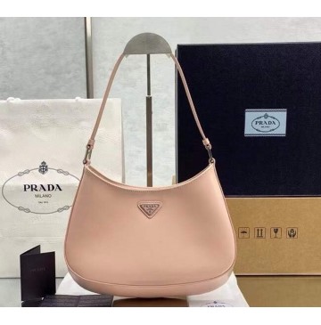 Prada Cleo brushed leather shoulder bag PD1BC499-nude-pink