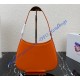 Prada Cleo brushed leather shoulder bag PD1BC499-orange