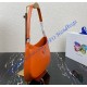 Prada Cleo brushed leather shoulder bag PD1BC499-orange