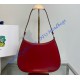 Prada Cleo brushed leather shoulder bag PD1BC499-red