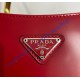 Prada Cleo brushed leather shoulder bag PD1BC499-red