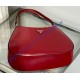 Prada Cleo brushed leather shoulder bag PD1BC499-red