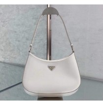 Prada Cleo brushed leather shoulder bag PD1BC499-white